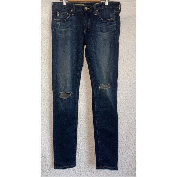 AG Adriano Golschmied Skinny Jeans Womens Legging Ankle Mid Rise Distressed 26 - Picture 13 of 13
